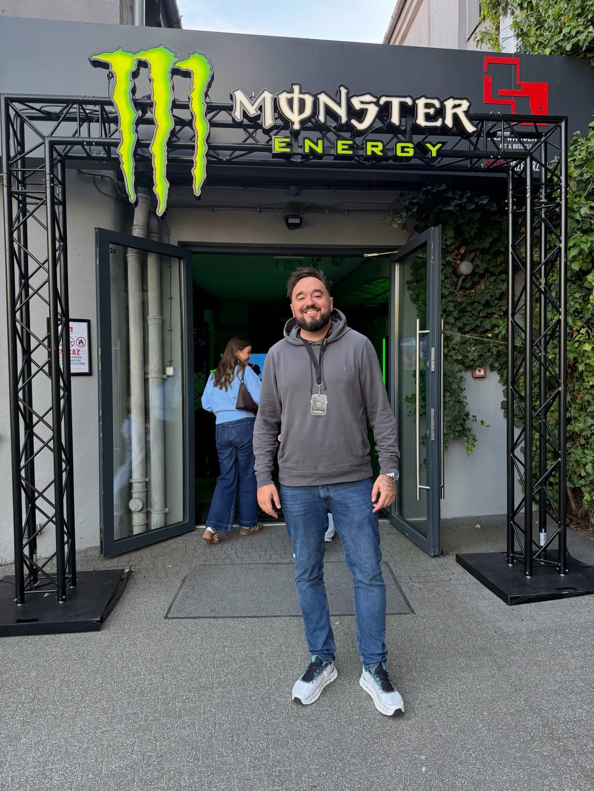 Hello AI team at a Monster Energy event